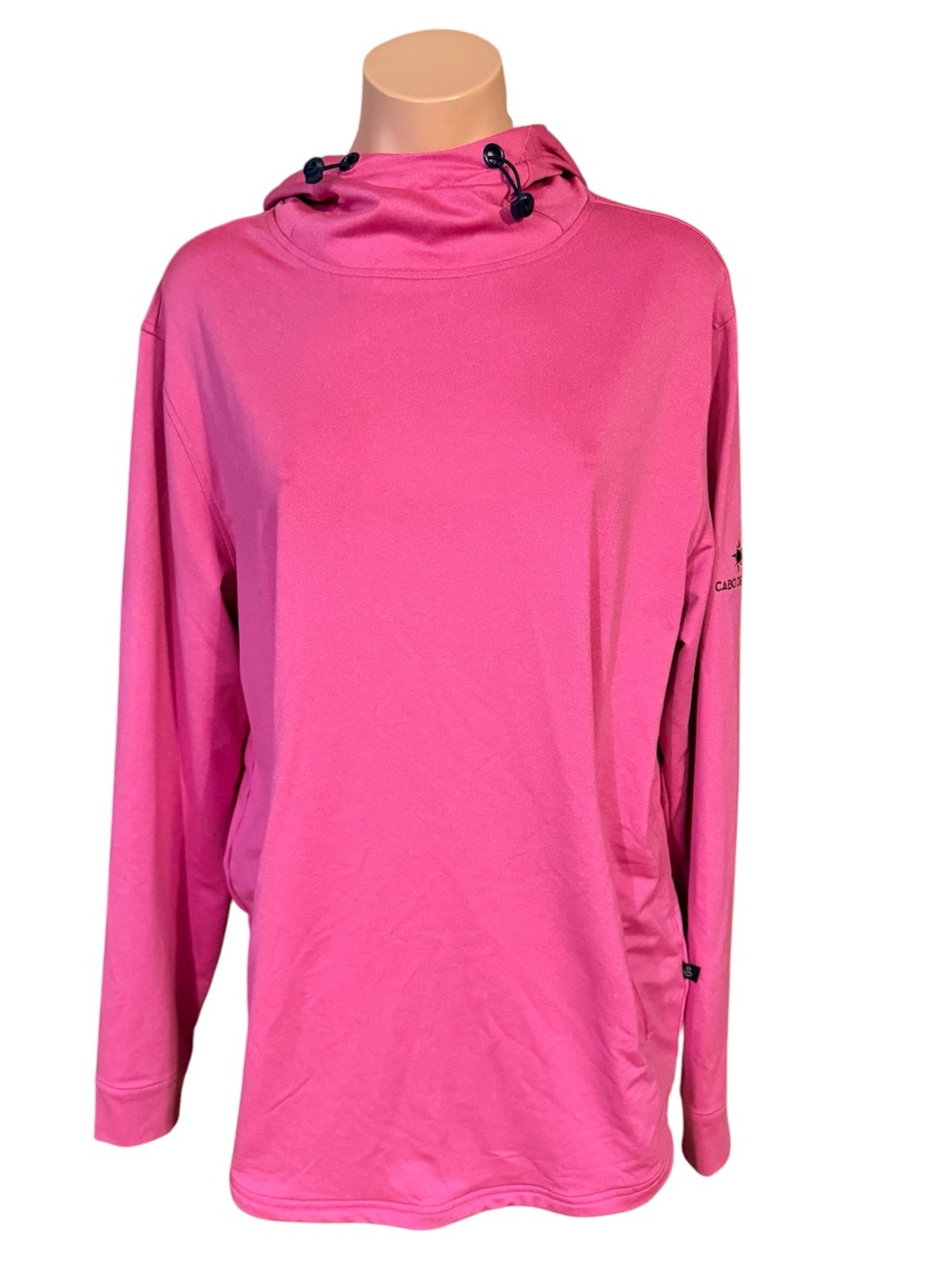 Swannies Womens Golf Large Pink Ivy Pullover Hoodie Cabo Del Sol Athleisure Top